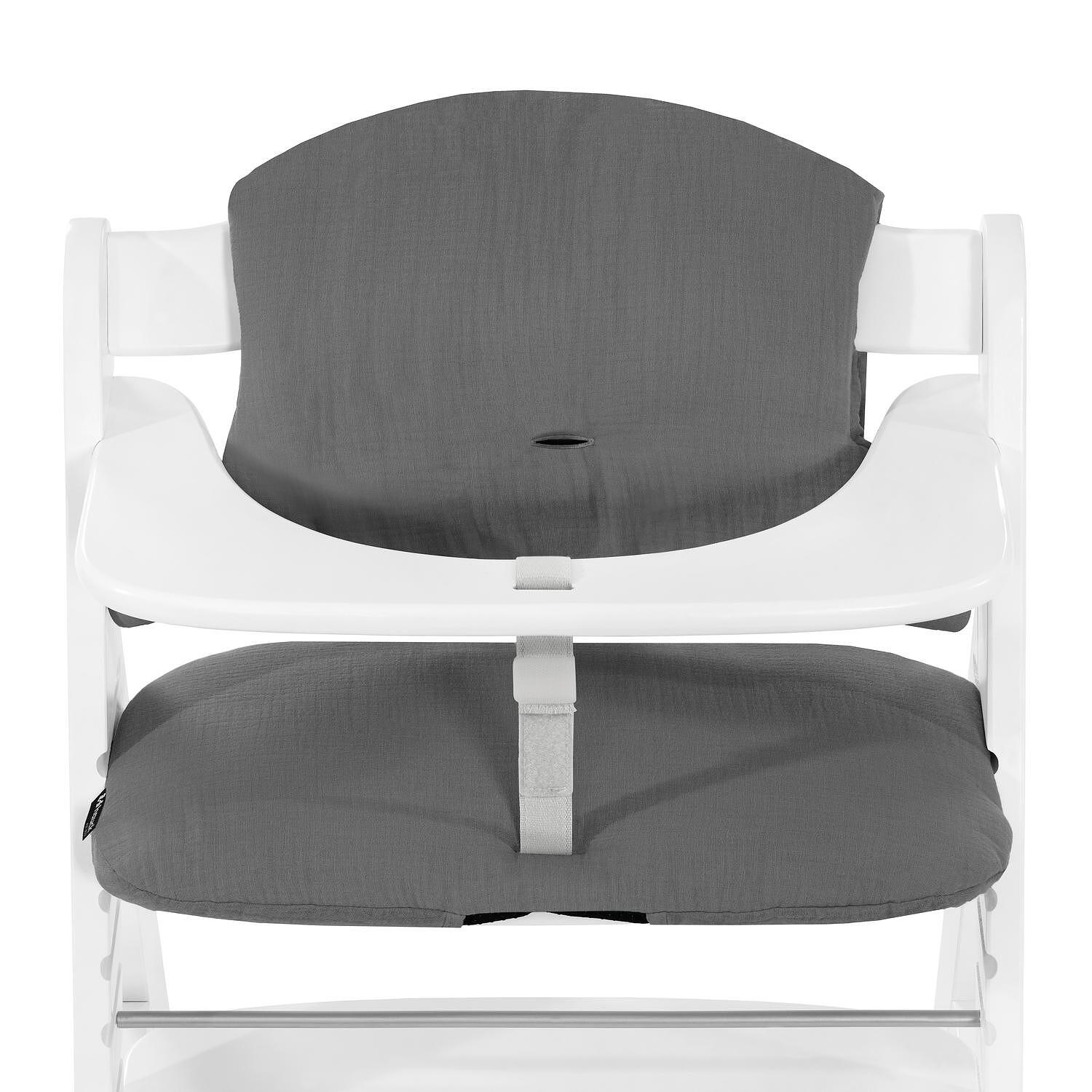 Подложка За Стол За Хранене Highchair Pad Select Muslin Dark Grey Hauck