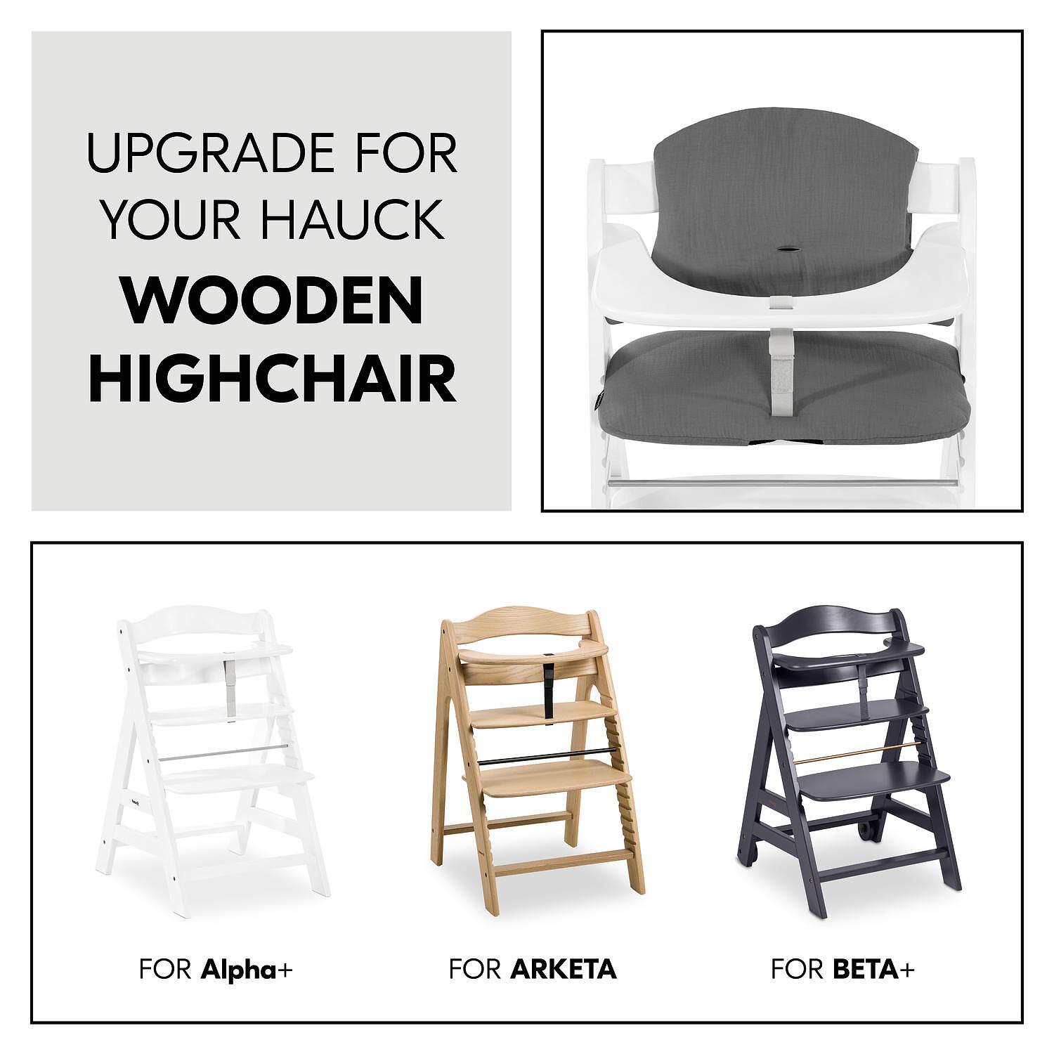 Подложка За Стол За Хранене Highchair Pad Select Muslin Dark Grey Hauck