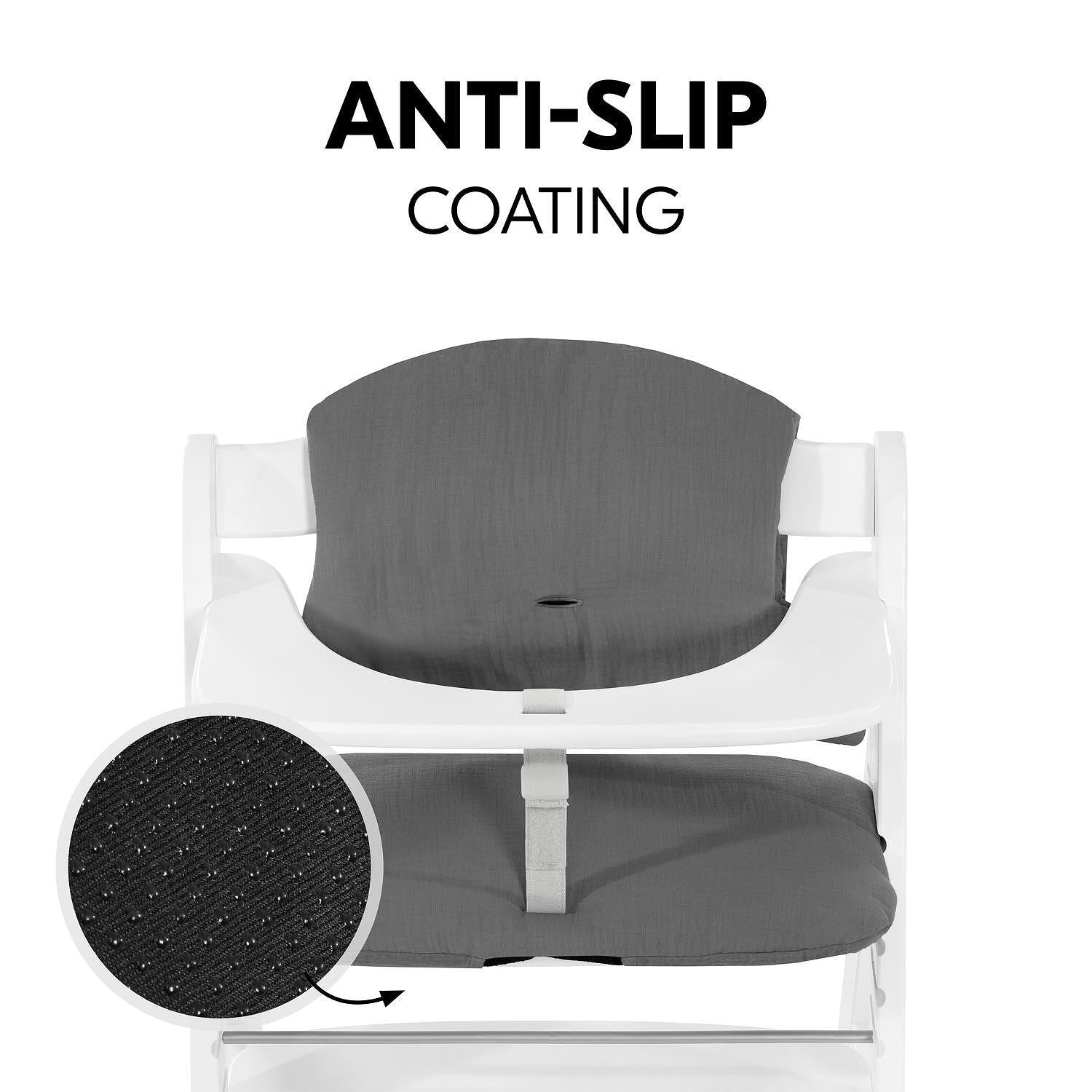 Подложка За Стол За Хранене Highchair Pad Select Muslin Dark Grey Hauck