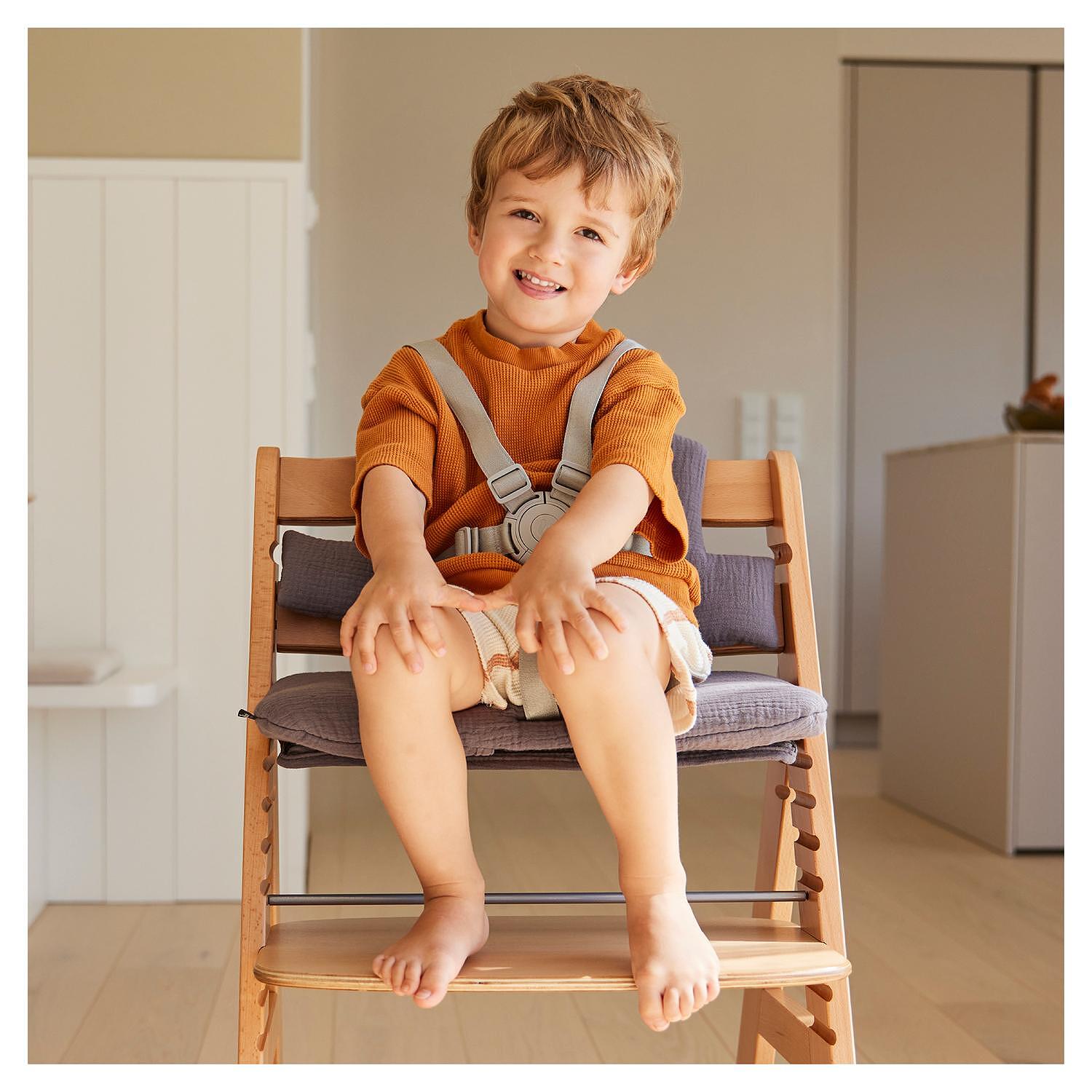 Подложка За Стол За Хранене Highchair Pad Select Muslin Dark Grey Hauck