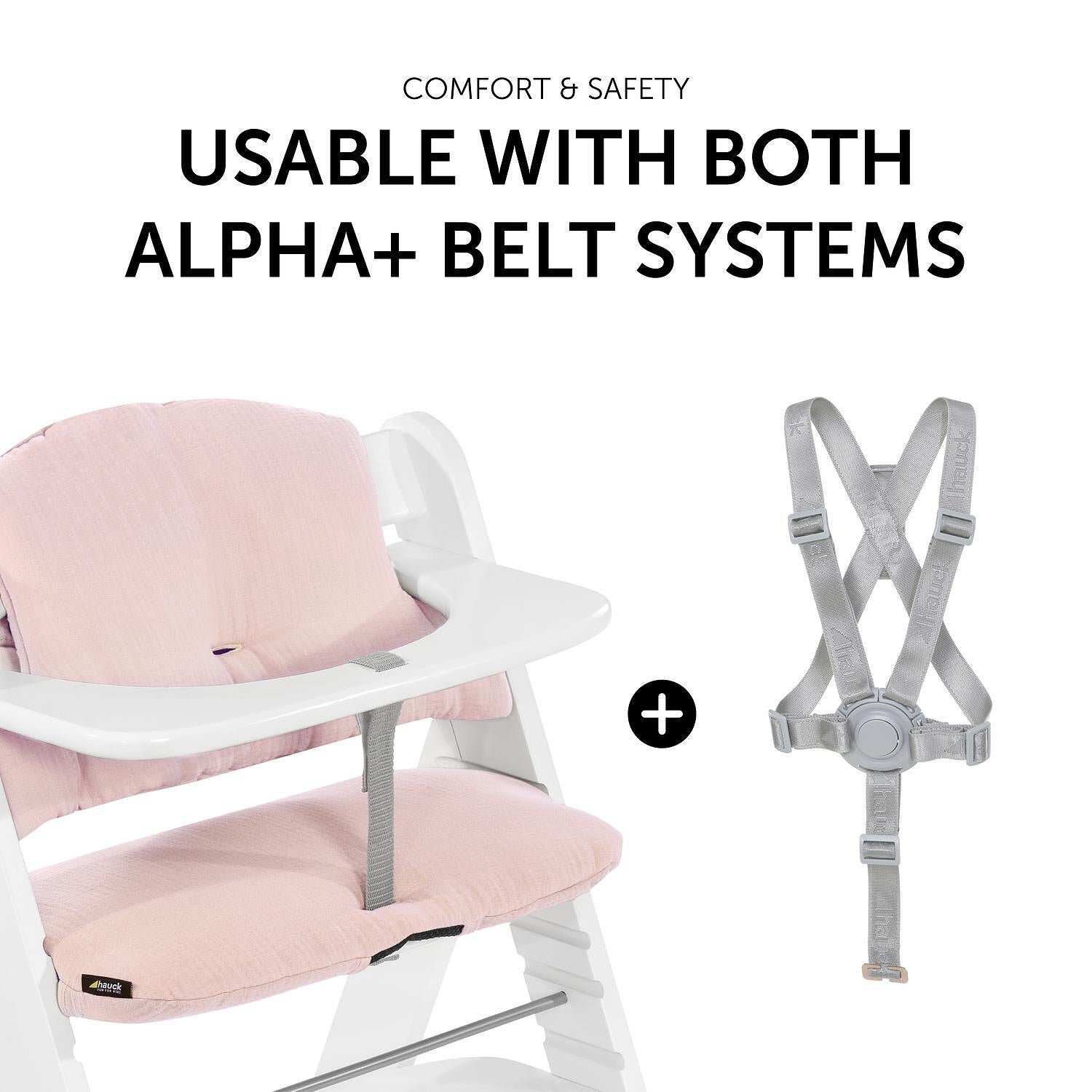Подложка За Стол За Хранене Highchair Pad Select Muslin Mineral Rose Hauck
