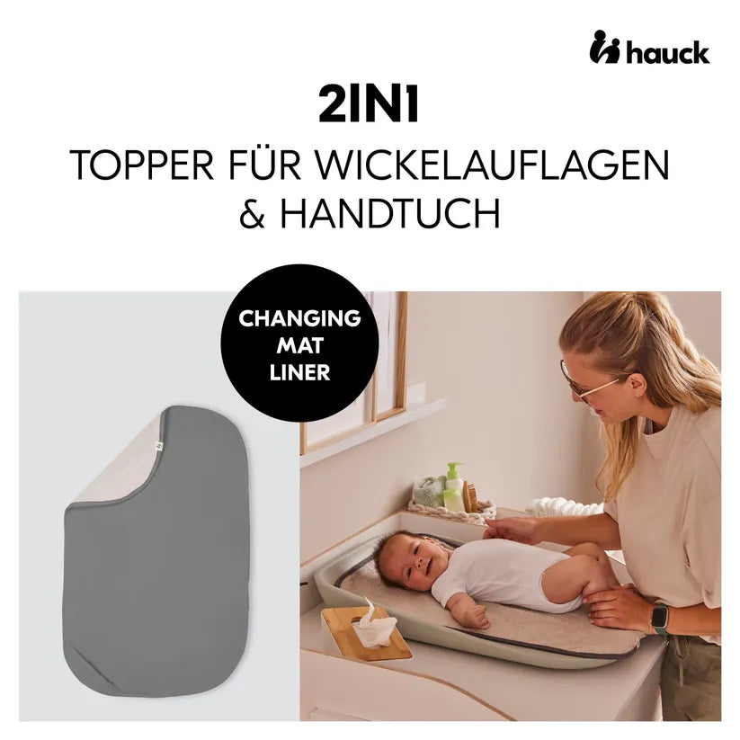 Покривало За Подложка За Повиване Changing Mat Liner Dark Grey Hauck