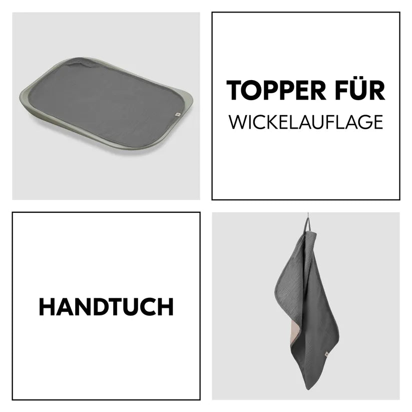 Покривало За Подложка За Повиване Changing Mat Liner Dark Grey Hauck