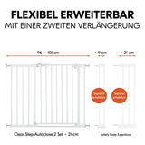 Преграда Clear Step Autoclose 2 Set + 21 Cm White Hauck