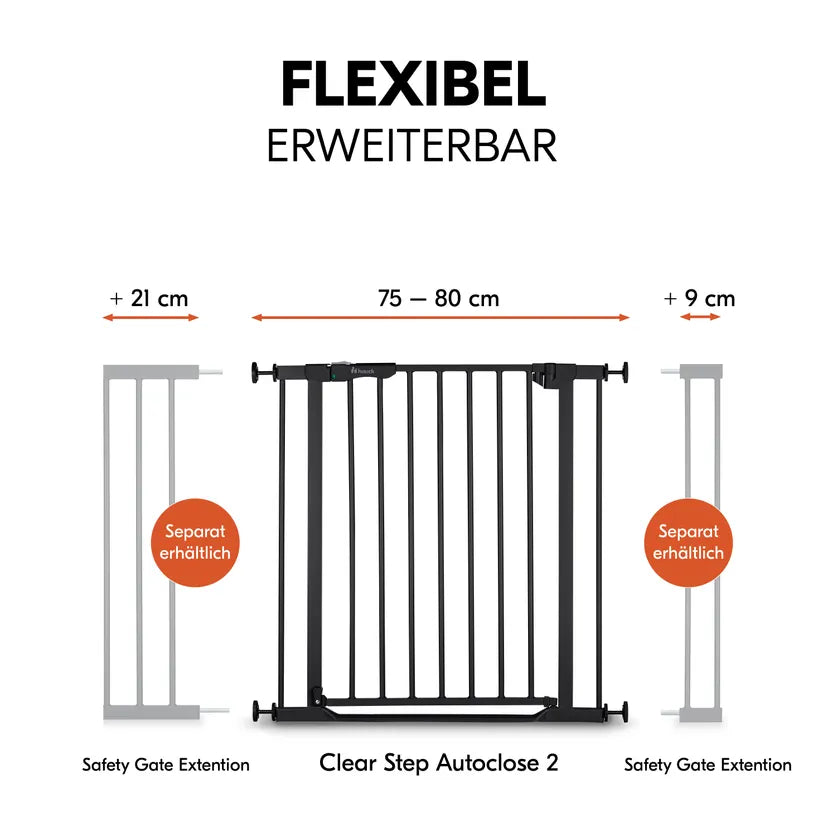 Преграда За Врати Clear Step Autoclose 2 Black Hauck