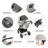 Сенник За Бебешка Количка Sunshade Grey Hauck