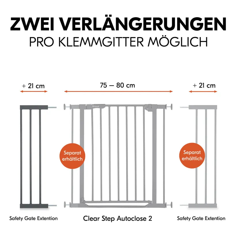 Удължител За Преграда Safety Gate Extension 21 Cm Dark Grey Hauck