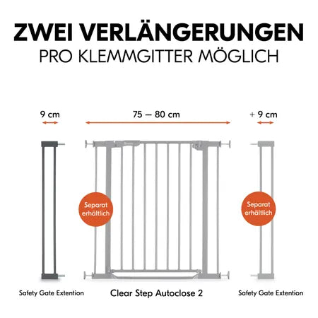 Удължител За Преграда Safety Gate Extension 9 Cm Black Hauck