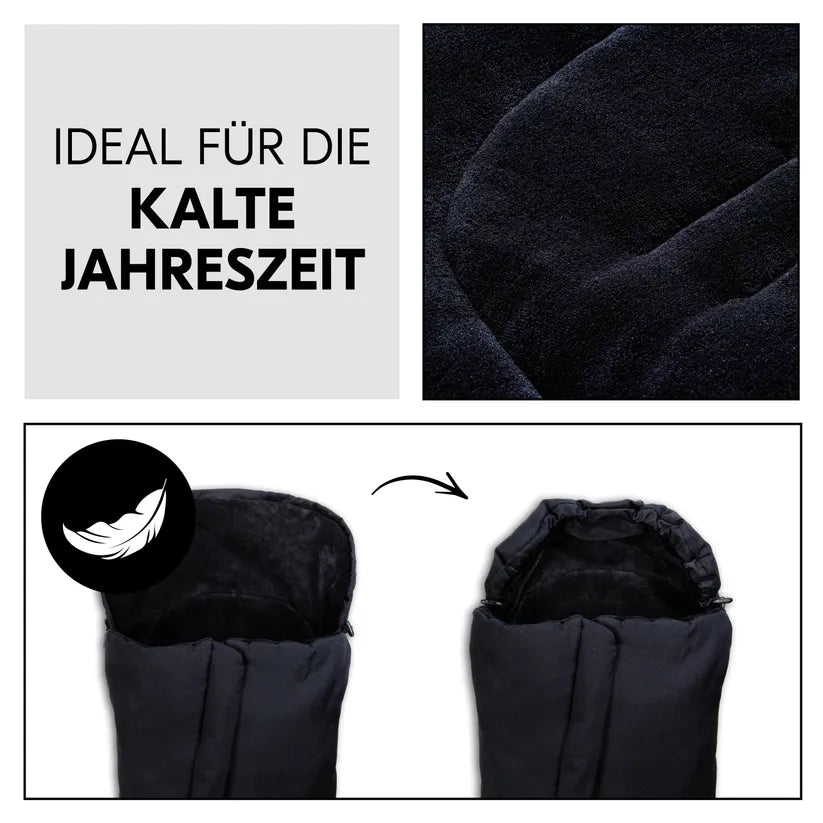 Зимен Чувал За Количка Pushchair Footmuff Winter Black Hauck