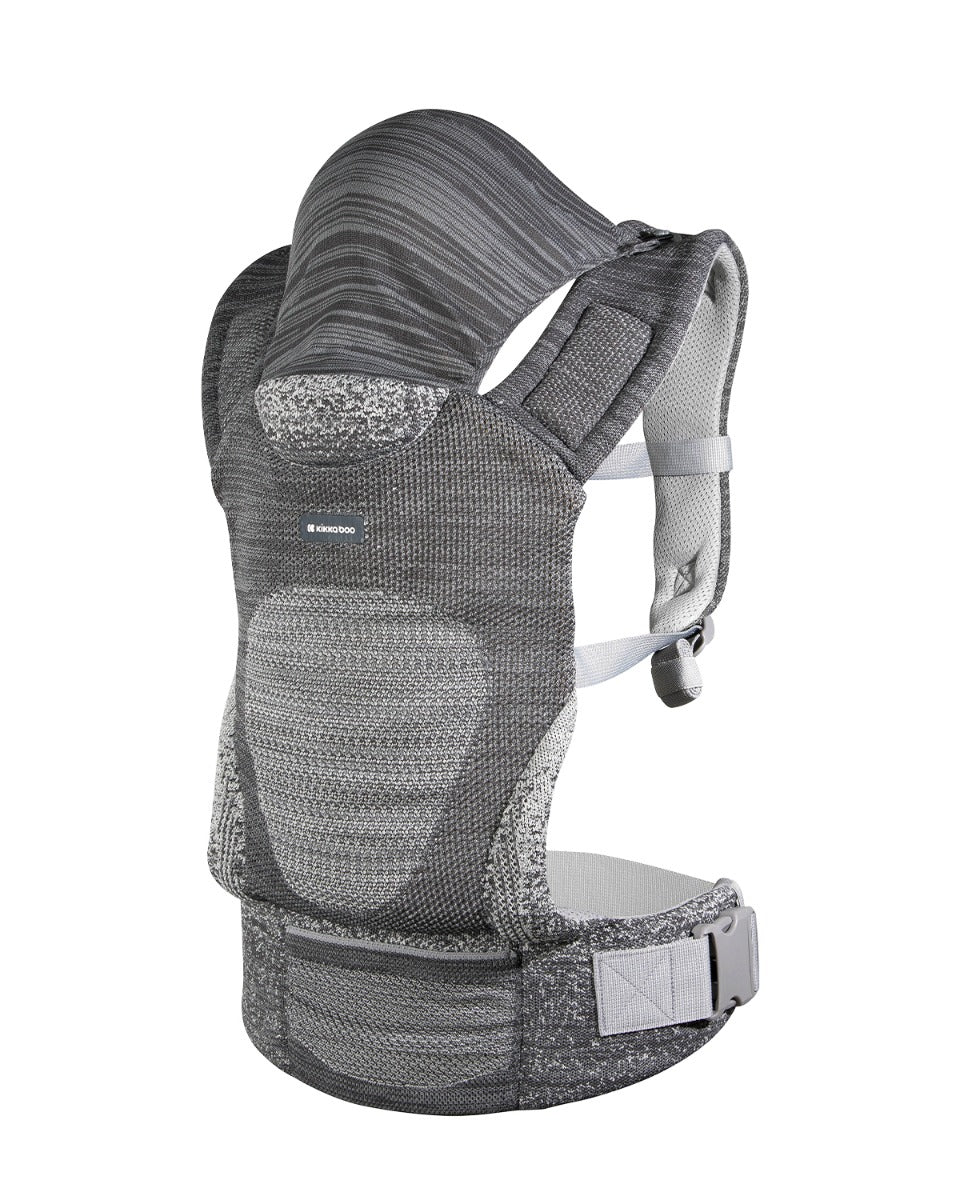 Кенгуру Hoody Fly Knit Grey - Ергономични Раници И Кенгура - Kikkaboo - BebeMama