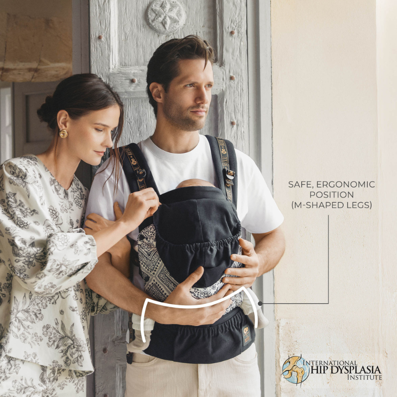 Huggy Ергономична Раница Bizuu Lunar Blaack Kinderkraft