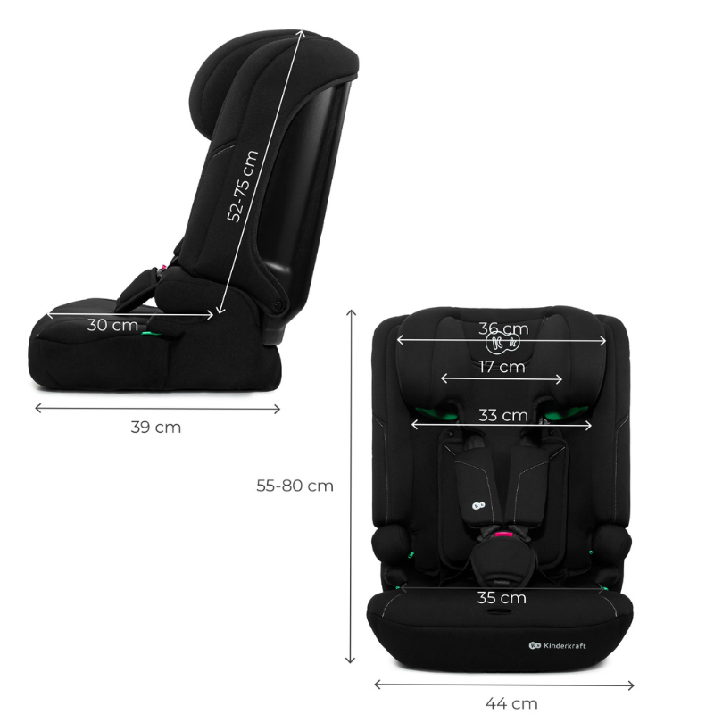 I Comfy I Size Столче За Кола Black Kinderkraft