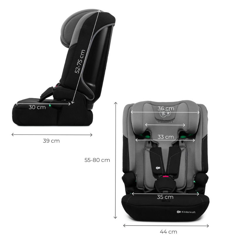 I Comfy I Size Столче За Кола Dark Grey Kinderkraft