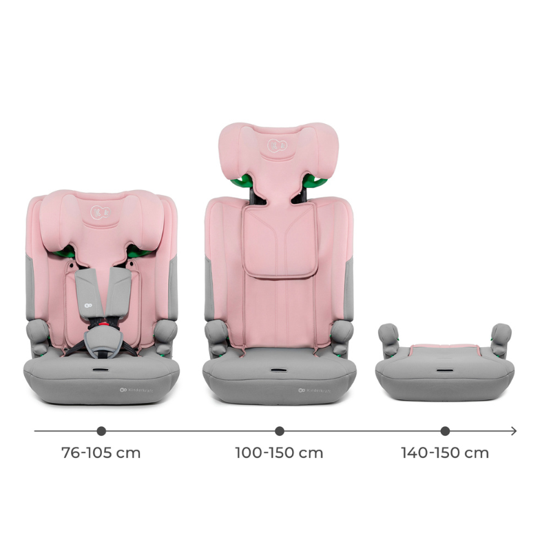 I Comfy I Size Столче За Кола Pink Kinderkraft