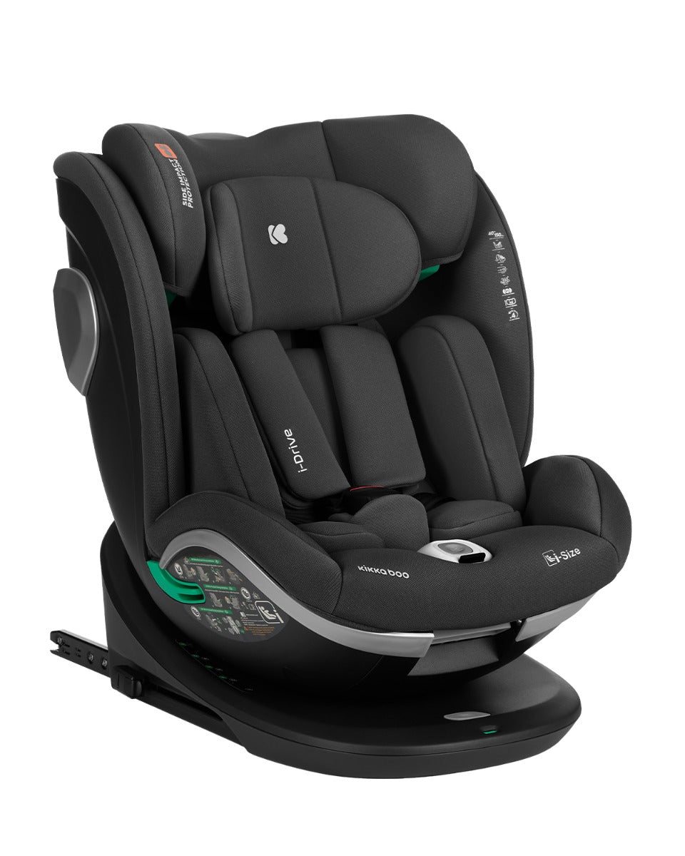 Стол За Кола 40-150 См I-Drive I-Size Черен - Група 0+/1/2/3 (0-36Кг) - Kikkaboo - BebeMama