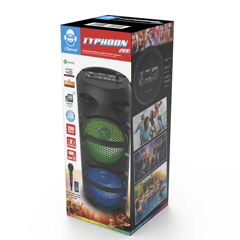 Bluetooth hangszóró mikrofonnal, Typhoon 200 Idance