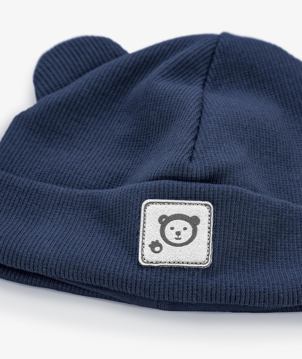 Бебешка Памучна Шапка С Ушички Baby Blue Iltom