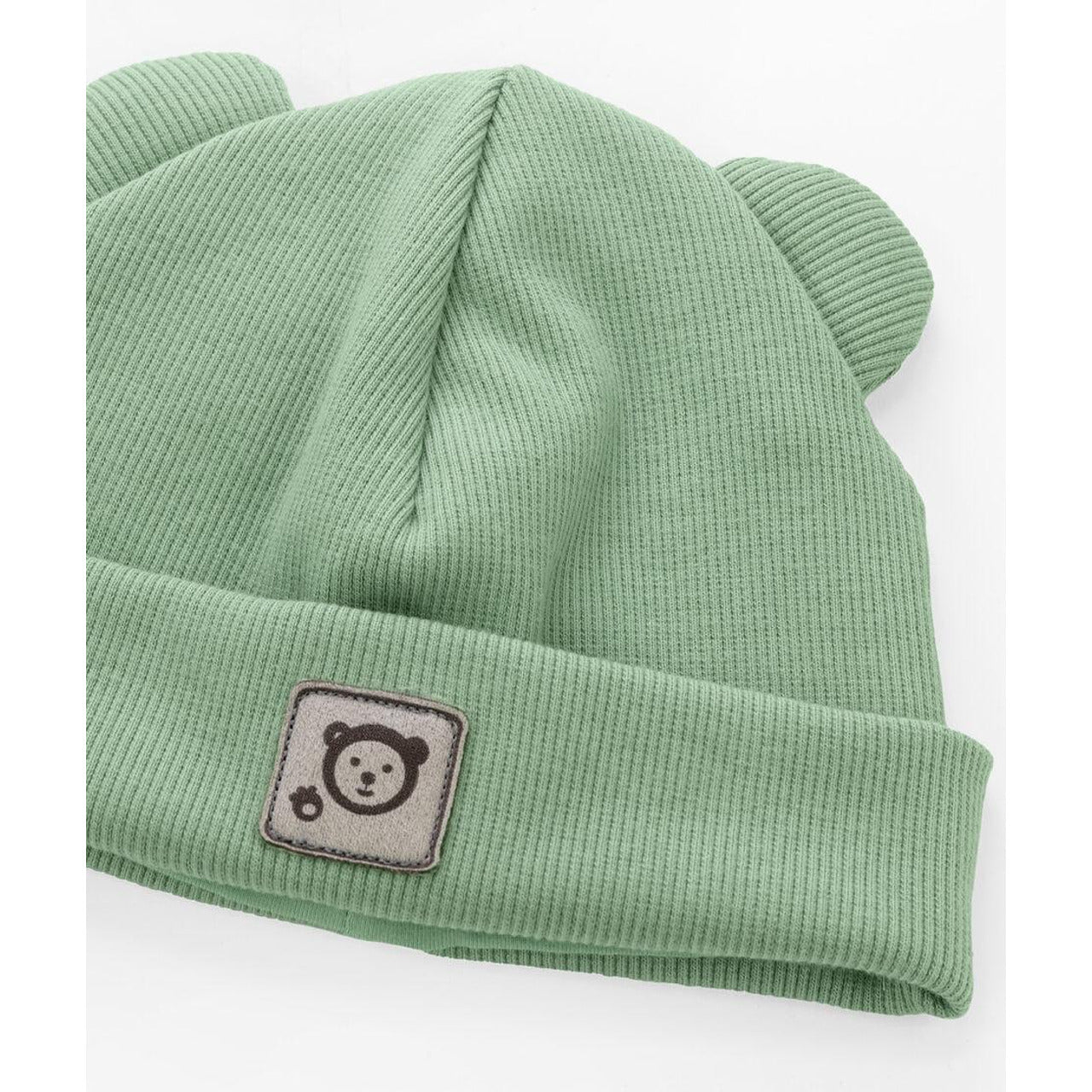 Бебешка Памучна Шапка С Ушички Green Iltom