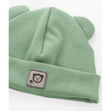 Бебешка Памучна Шапка С Ушички Green Iltom