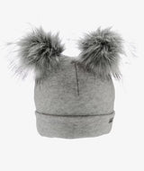 Бебешка Зимна Шапка С Два Пискюла Grey 0117a Iltom