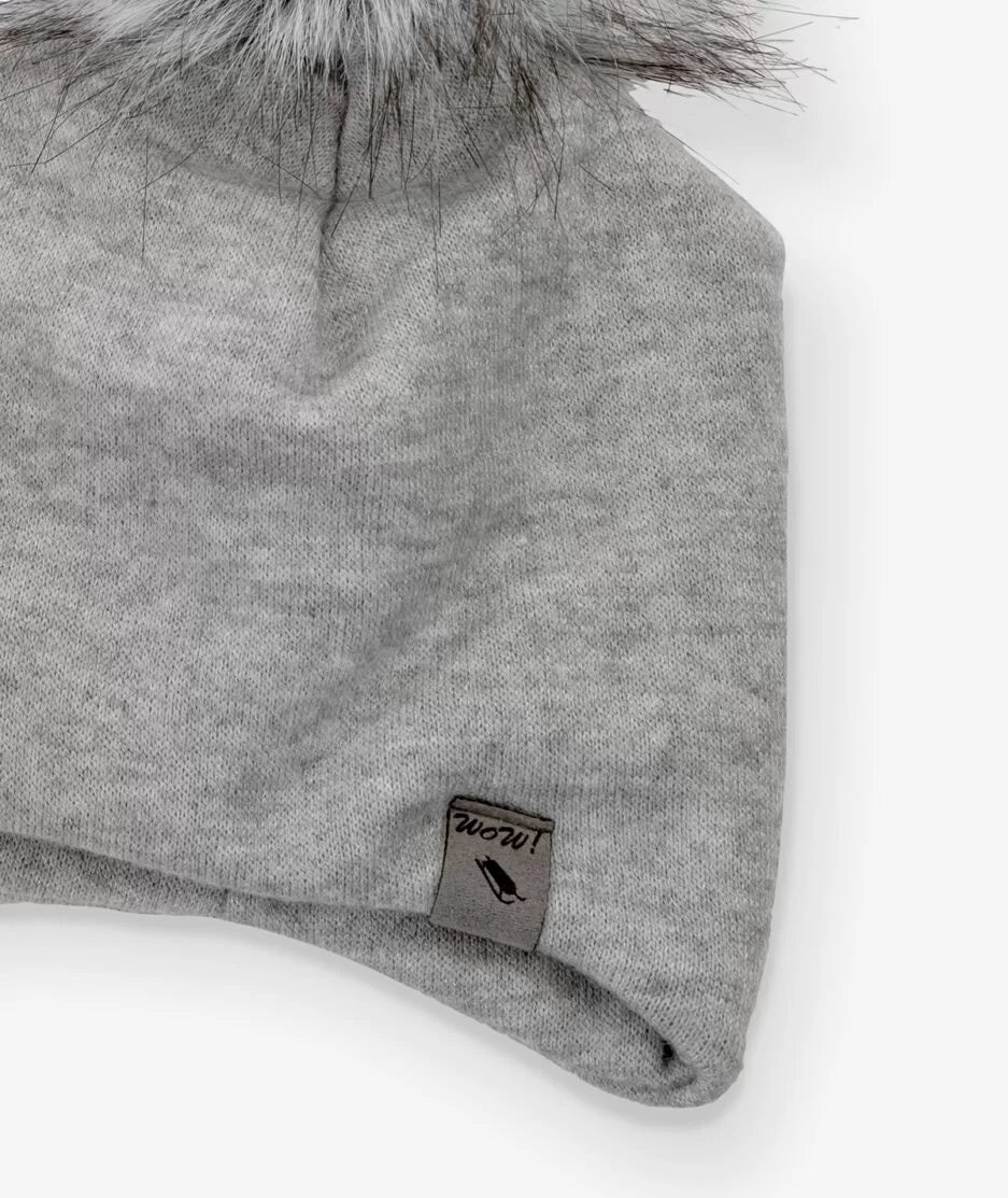 Бебешка Зимна Шапка С Пискюл Grey 064a Iltom