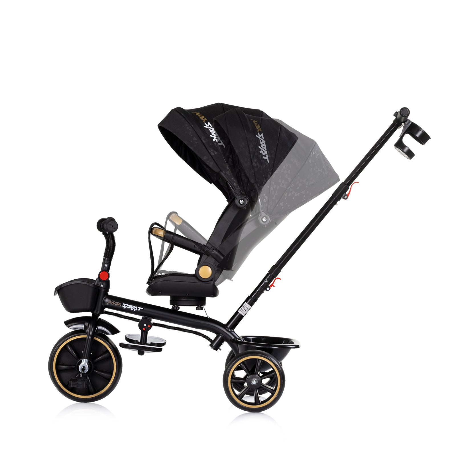 Триколка Със Сенник Max Sport Черна Chipolino