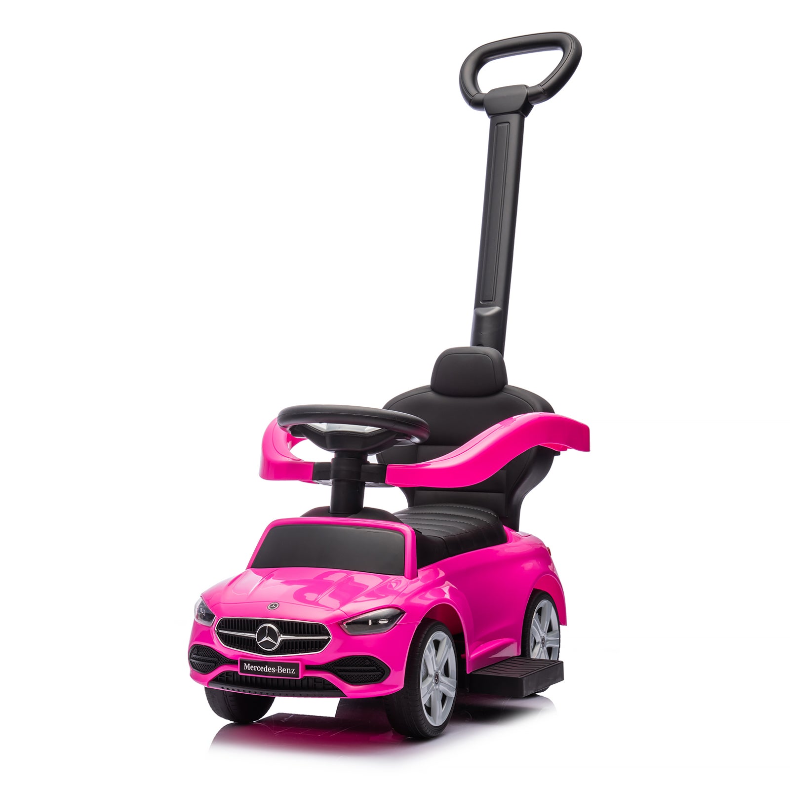 Кола Дръжка Mercedes C Class Розова Chipolino