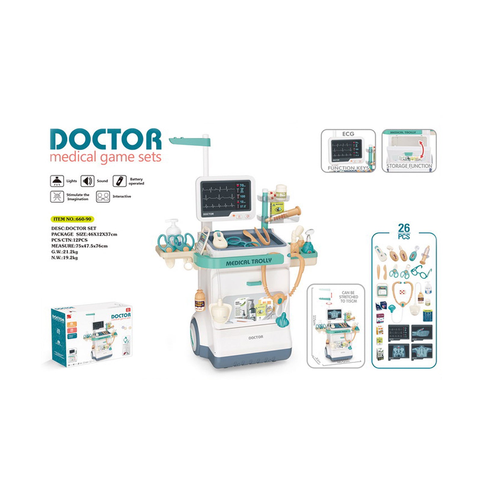 Set de jucării pentru copii cu doctor