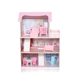 Дър.Къща За Кукли С К-Т 7 Бр. Мебели