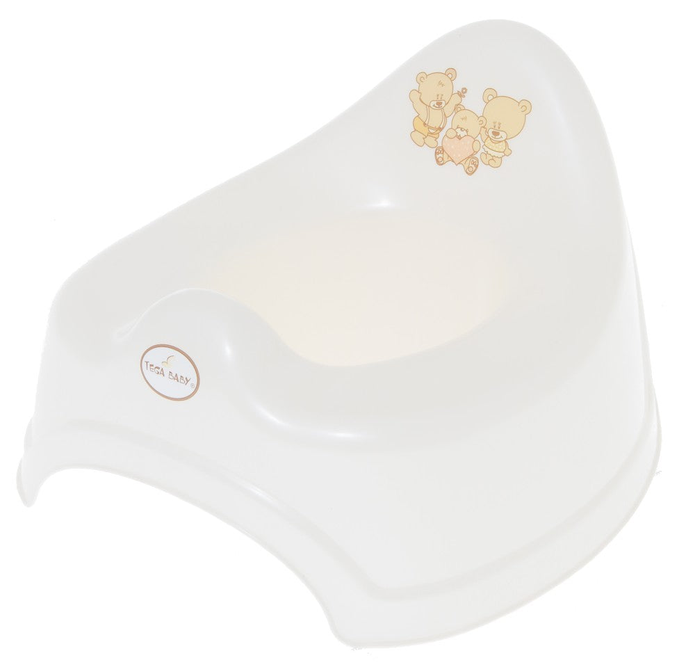 Бебешко Гърне "Мече" перлено бяло - Гърнета - Chipolino - BebeMama