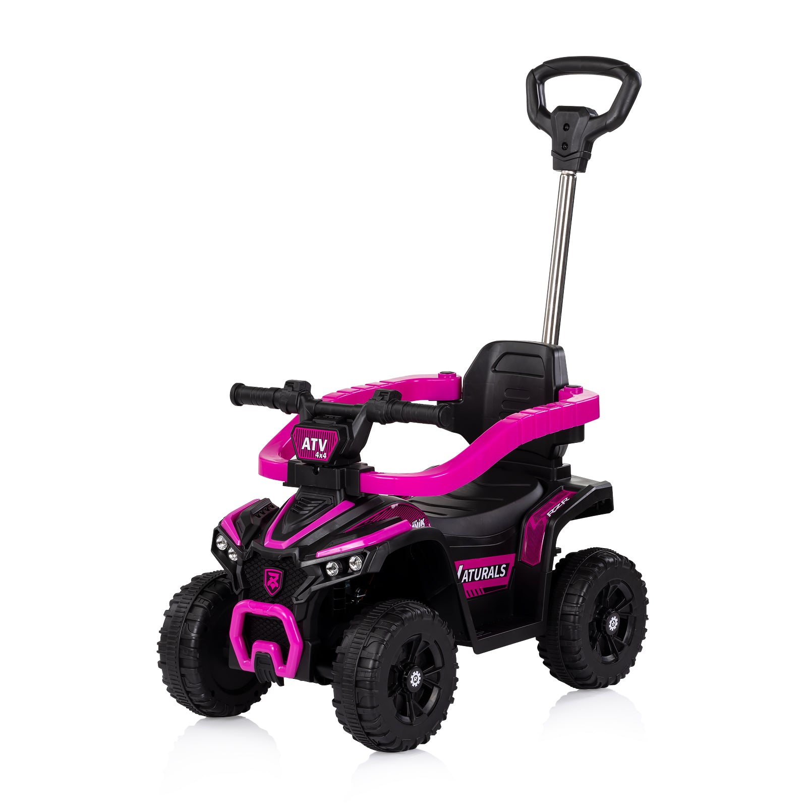 Количка За Яздене С Дръжка "atv" Розова Chipolino