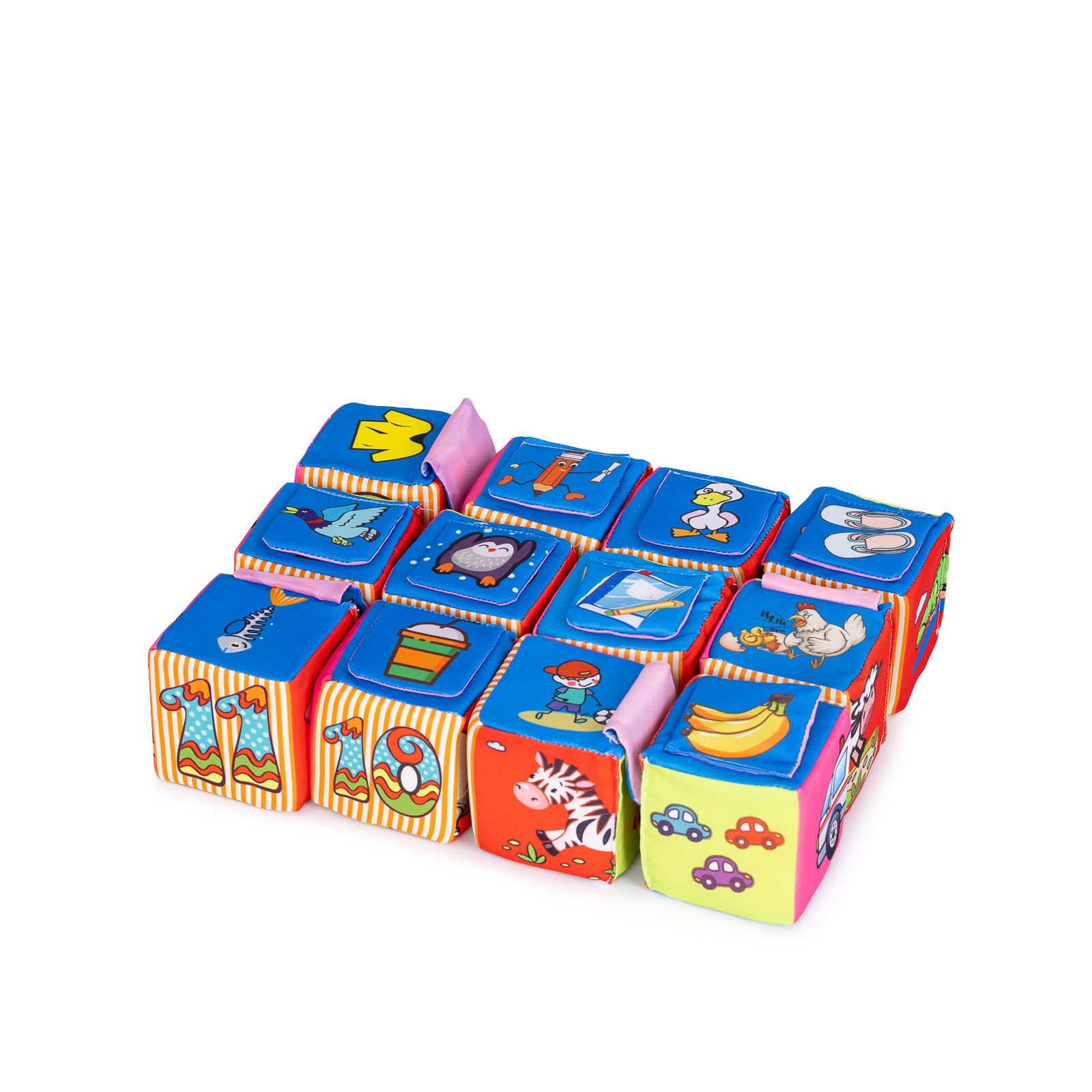 Комплект Меки Кубчета За Игра 12 Броя Chipolino