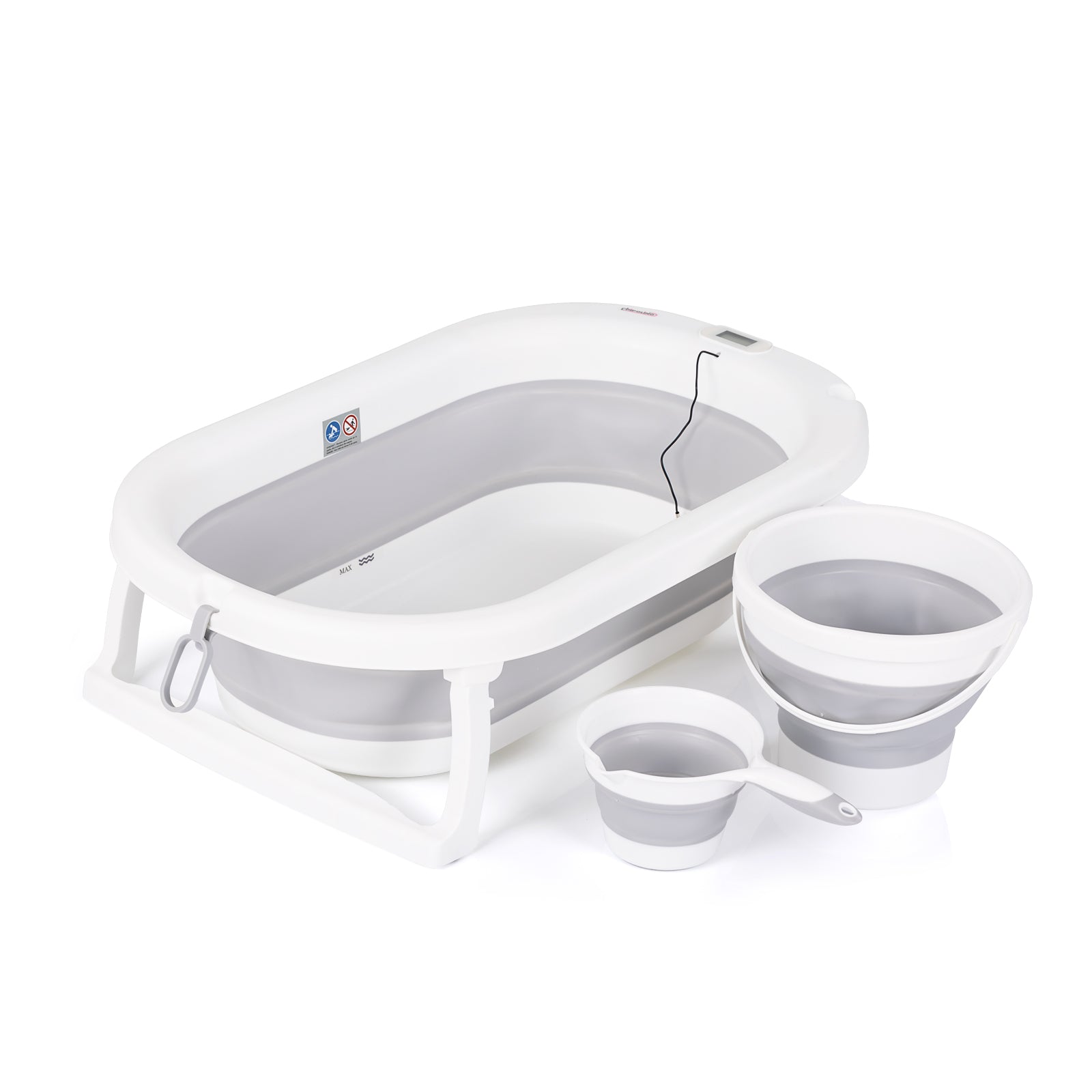 Сгъваема Вана Bubble Spa 3в1 Терм. Сива Chipolino