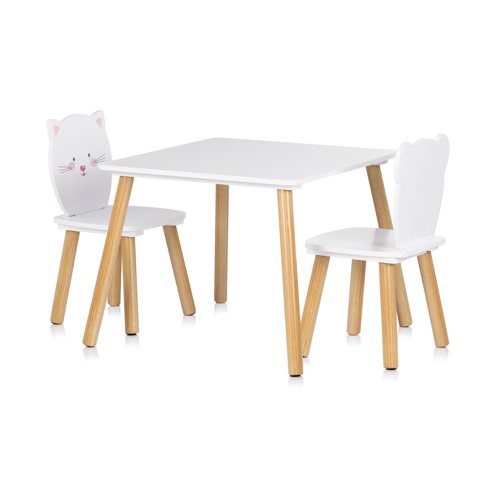 Комплект Маса С Два Стола Mdf Мече И Кот Chipolino