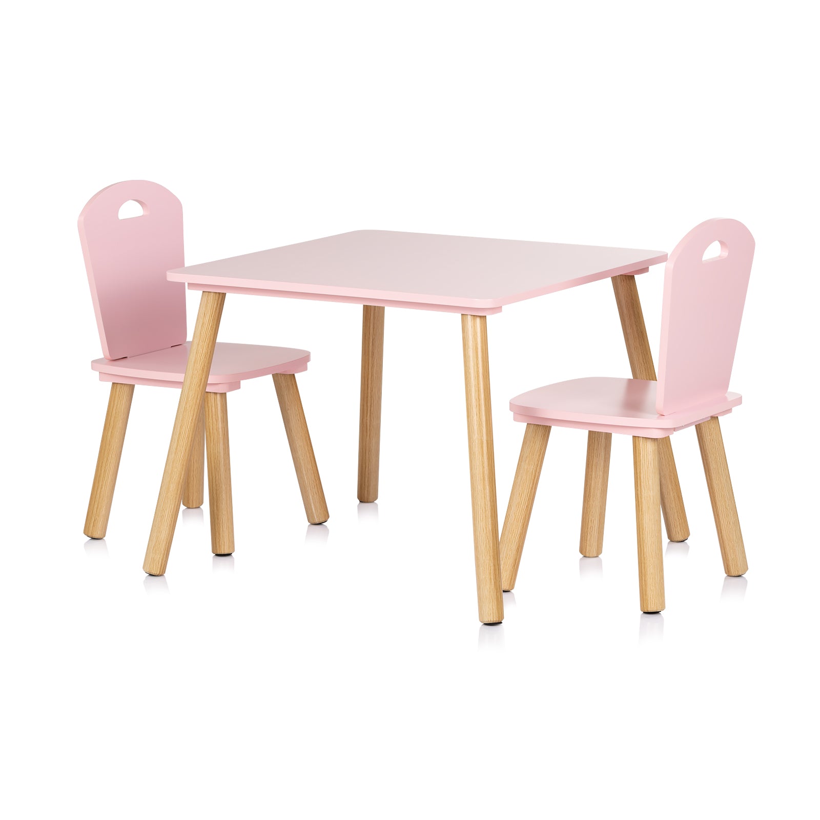 Комплект Маса С Два Стола Mdf Розови Chipolino