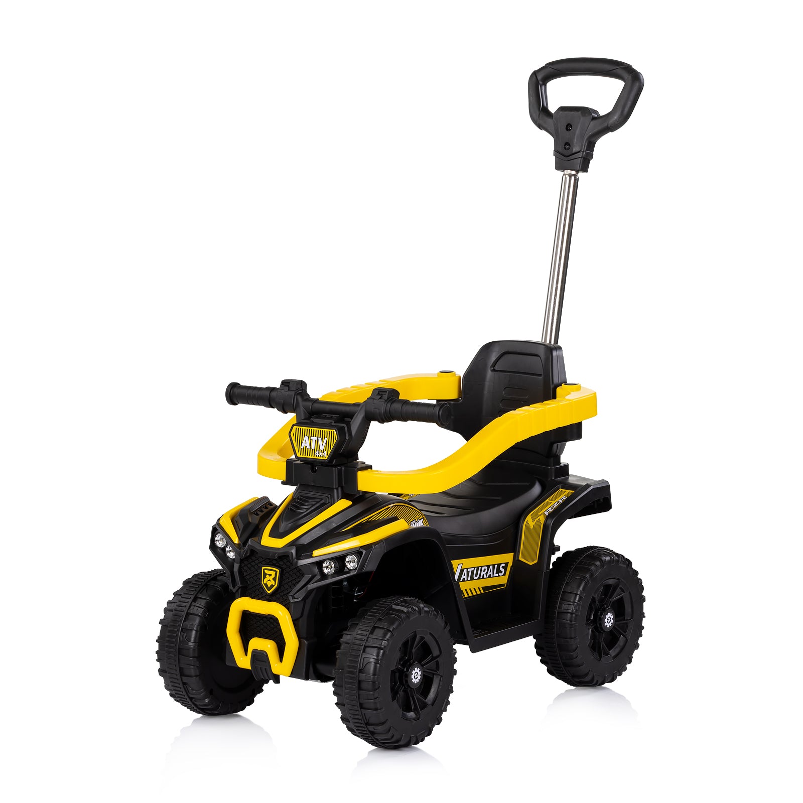 Количка За Яздене С Дръжка "atv" Жълта Chipolino