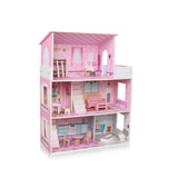 Дър.Къща За Кукли С К-Т 13 Бр. Мебели