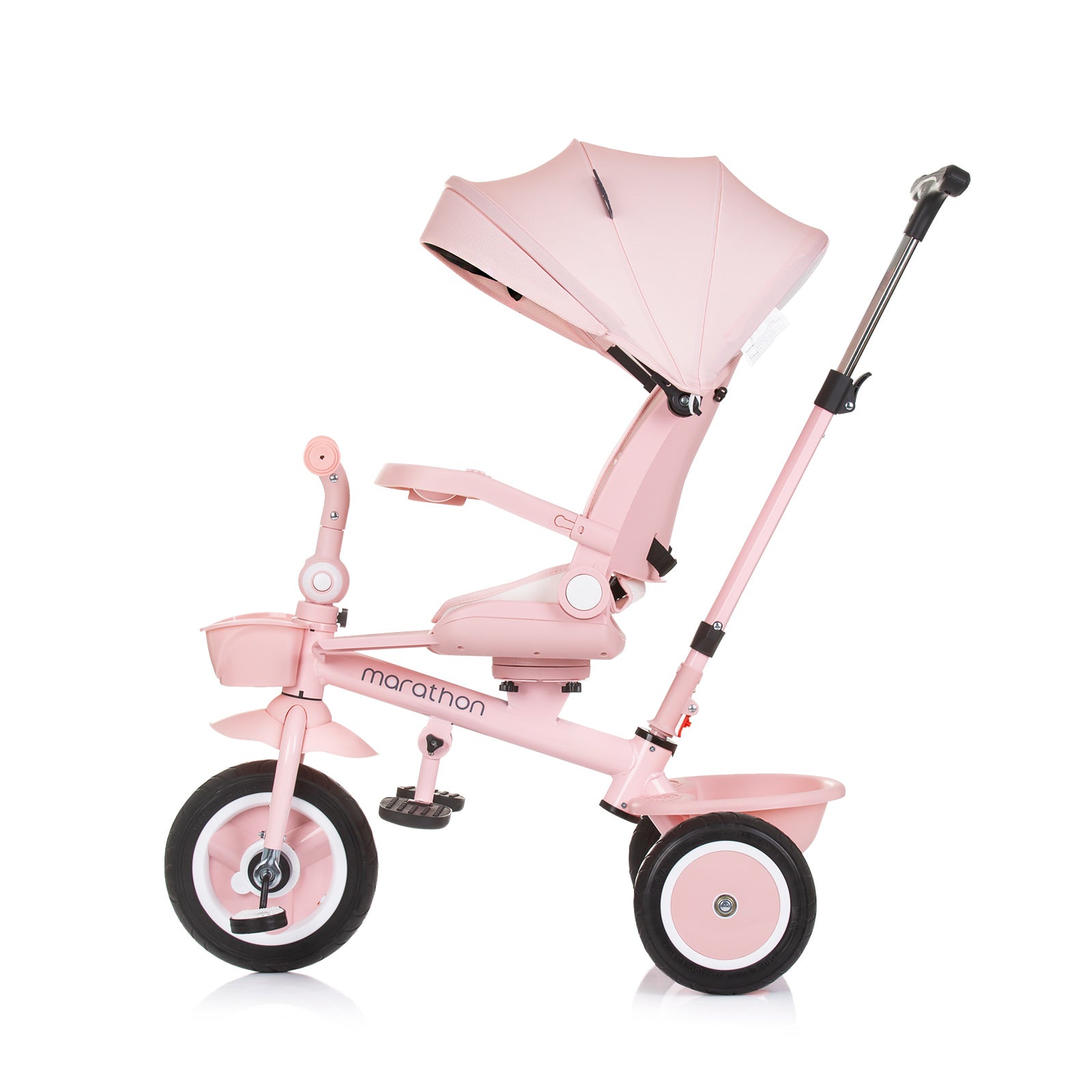 Tricicletă Marathon Flamingo cu baldachin