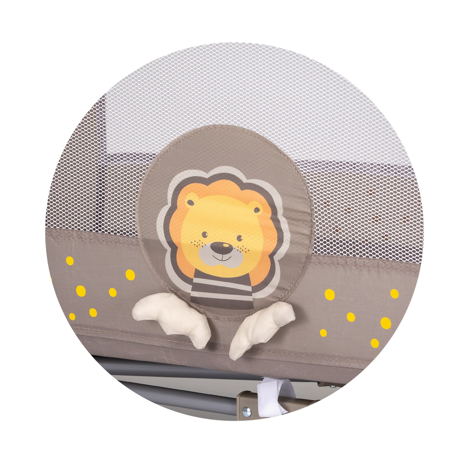 Țarc portabil „Capri” Leu Pui Bej