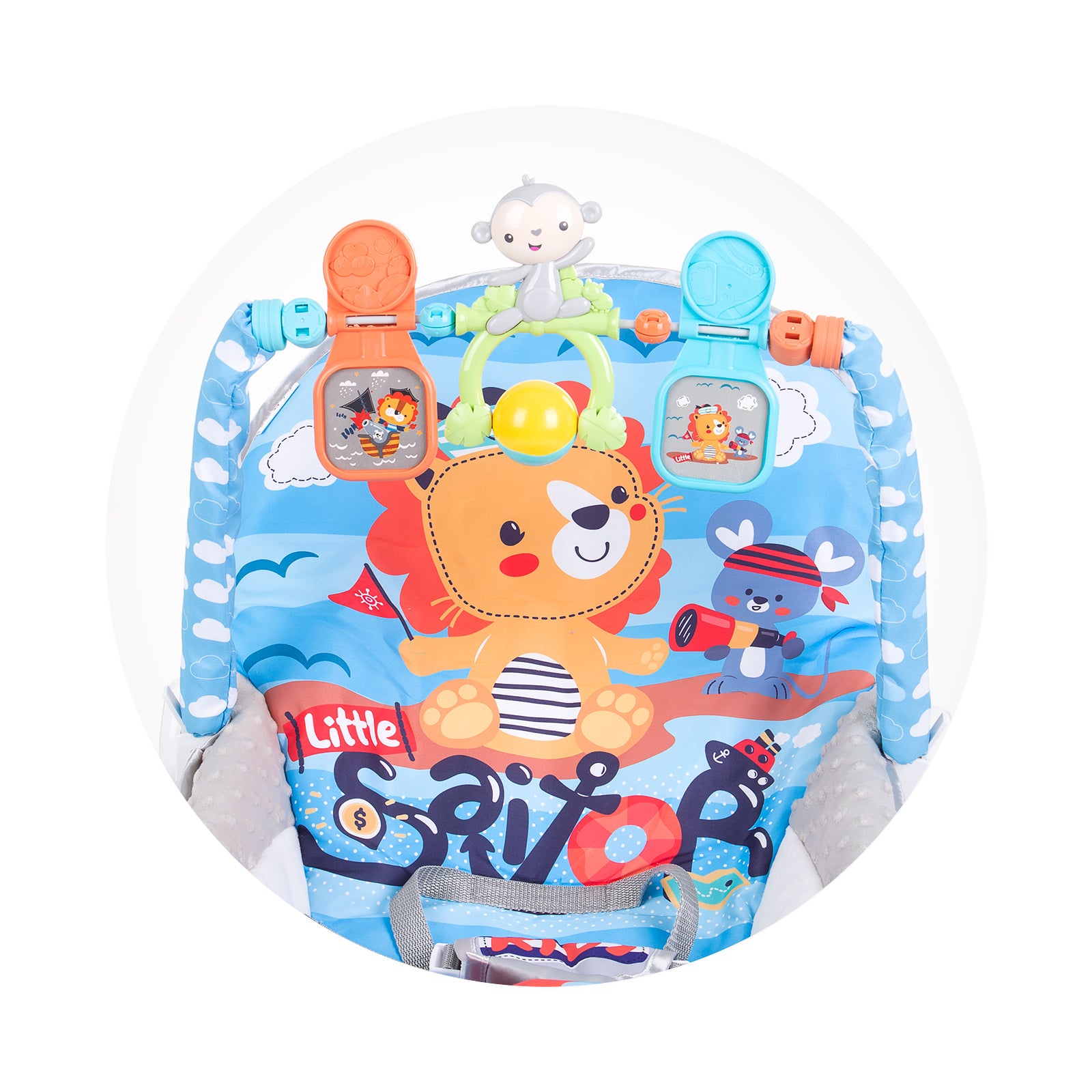 Музикален Шезлонг "baby Spa"син Chipolino