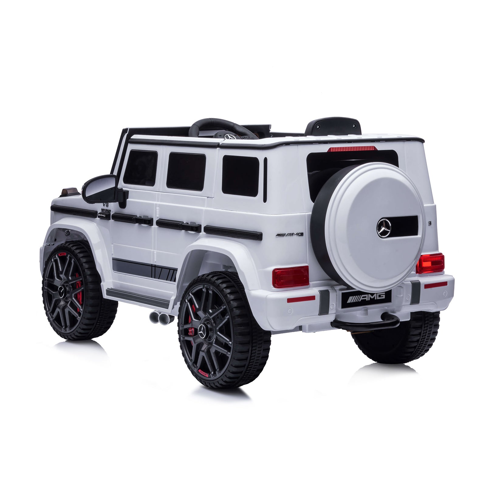Джип Mercedes G63 Amg Бял Evaгуми Коженa