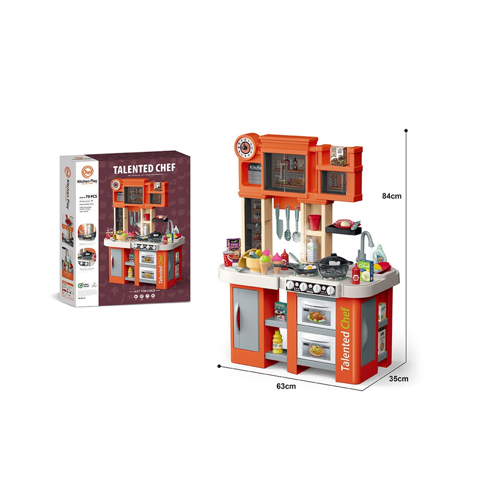 Дет. Кухня Със Светлина,Звук, Вода, Пара