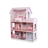 Дър.Къща За Кукли С К-Т 9 Бр. Мебели