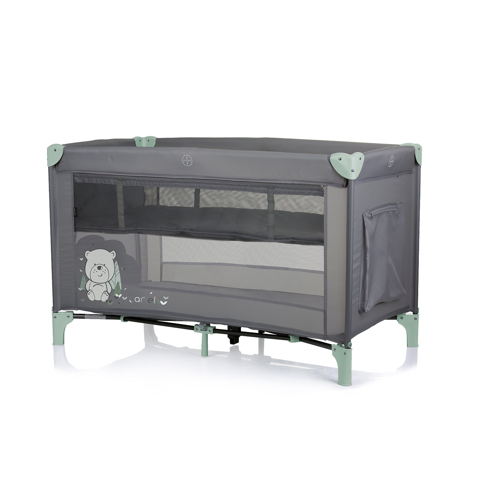 Преносима Кошара "Ариел" Пастелно Зелено - Кошарки Next To Me - Chipolino - BebeMama