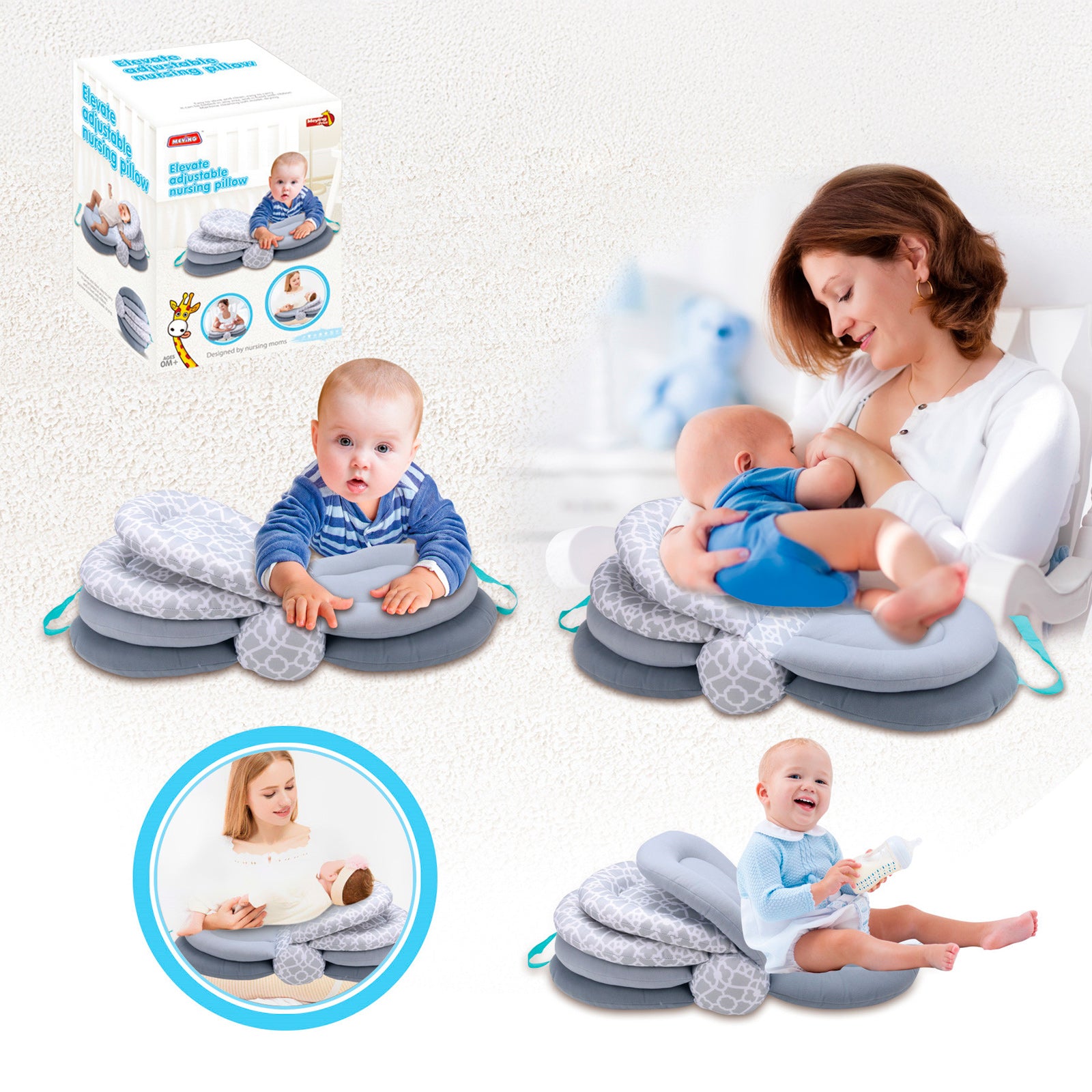 Мултифун. Бебешка Възглавница 3 В 1 Chipolino
