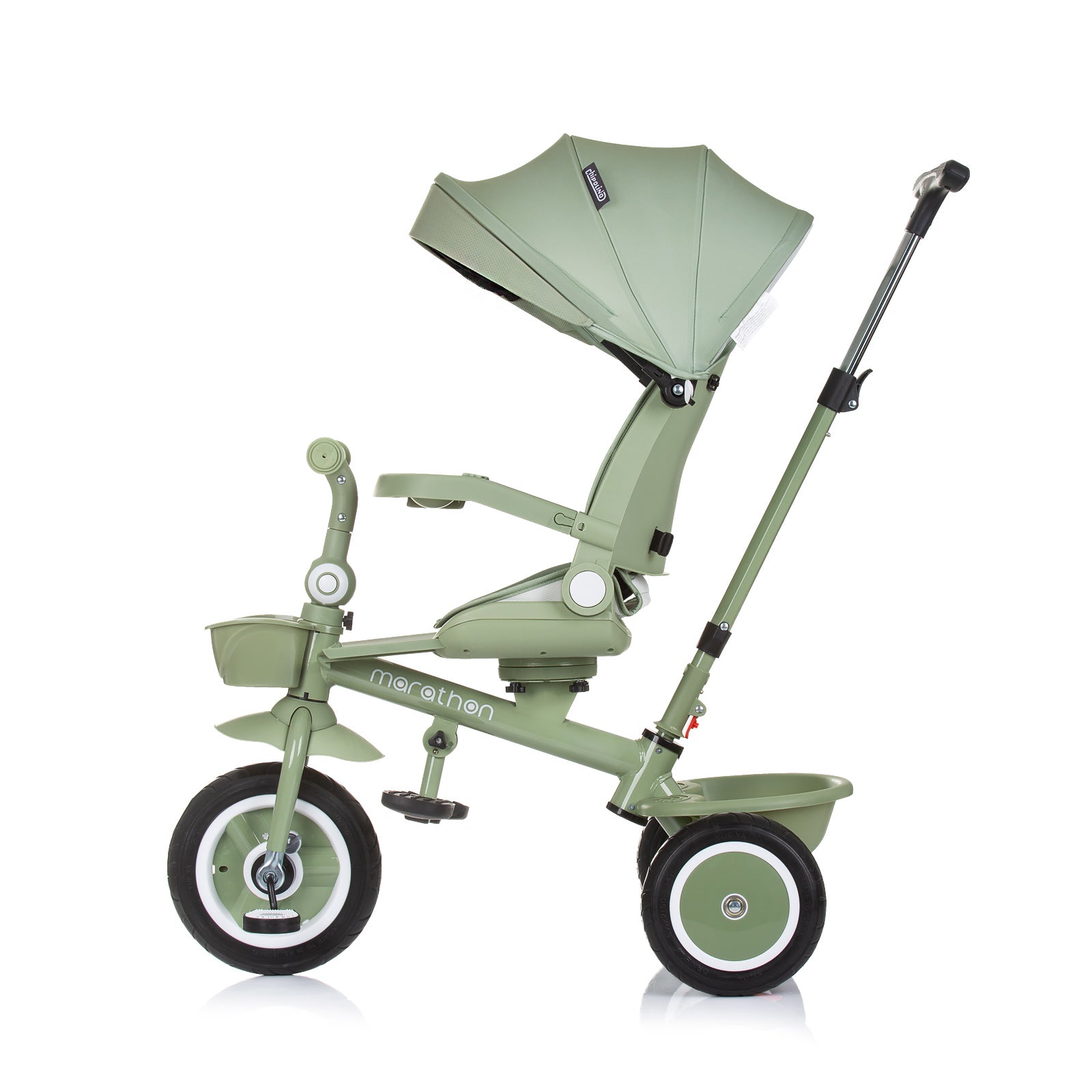 Tricicletă Marathon cu baldachin, verde pastel