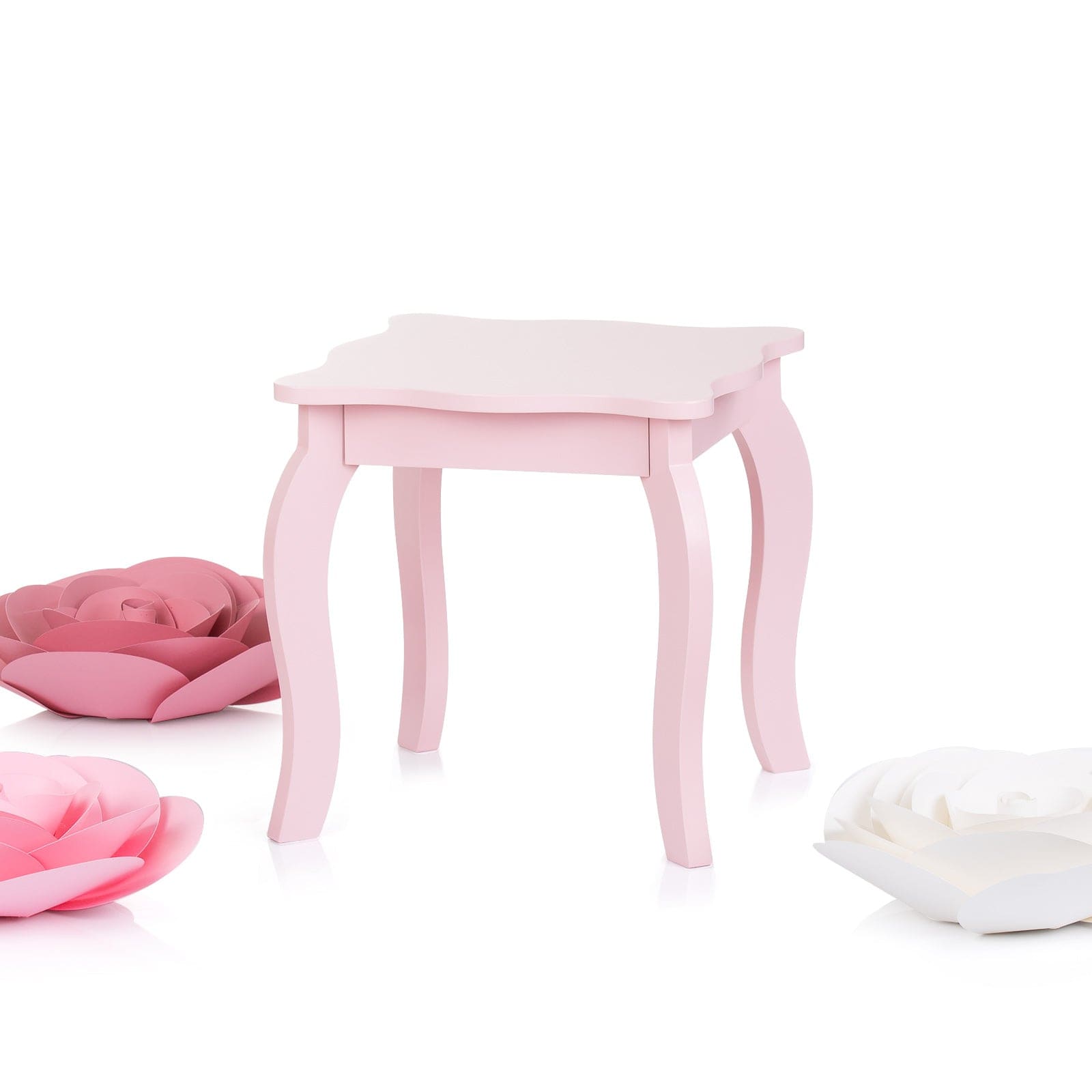 Комплект Тоалетка И Табуретка Розови