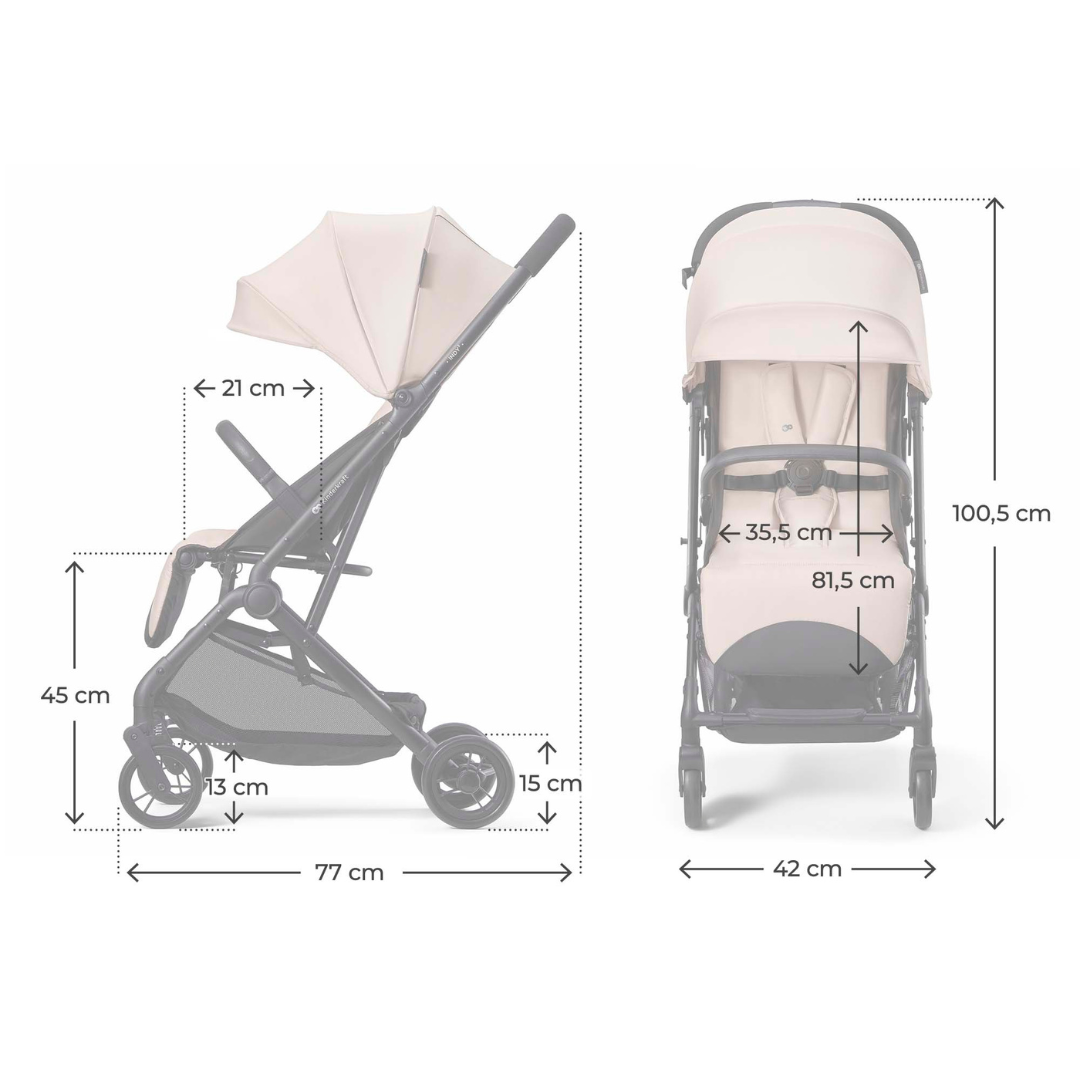 Indy 3 Бебешка Количка Misty Beige Kinderkraft