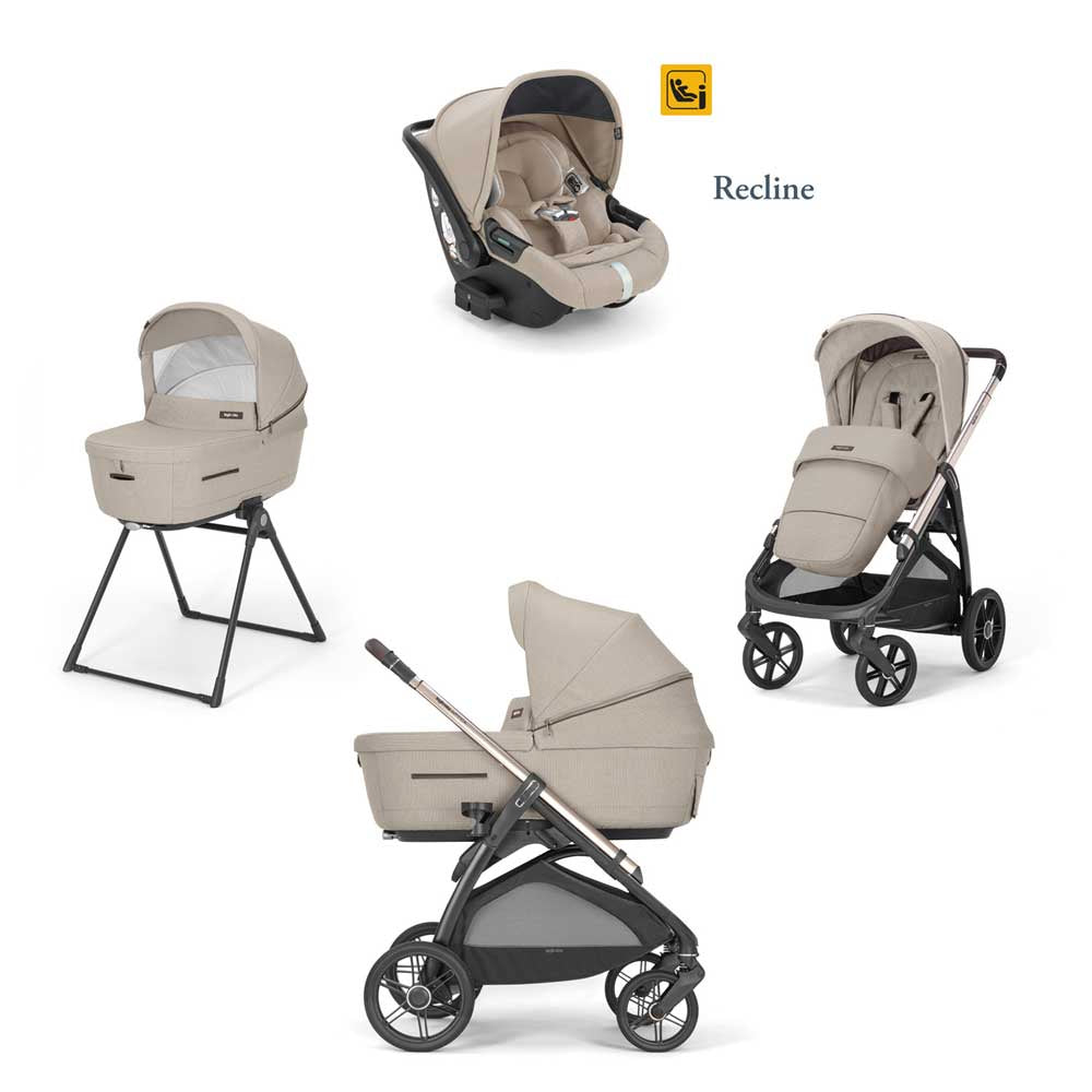 Бебешка Количка 4 В 1 Inglesina System Quattro Aptica Darwin Infant Recline - Pashmina Beige/Palladium - Комбинирани Колички - Inglesina - BebeMama