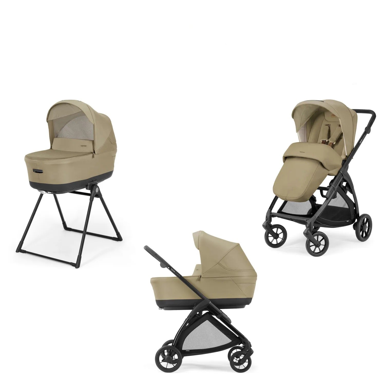Бебешка Количка 2 В 1 Inglesina System Duo Electa - Dumbo Caramel/Total Black - Комбинирани Колички - Inglesina - BebeMama